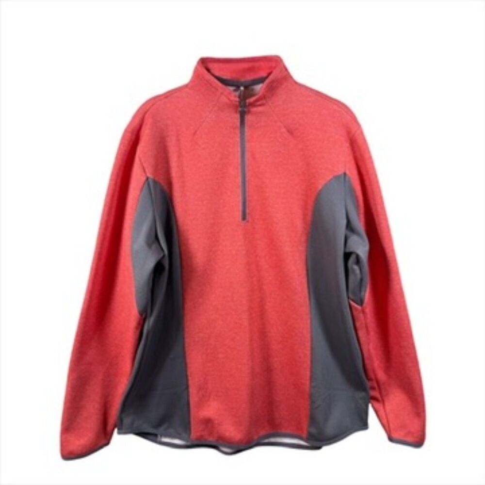 Nike Golf Tour Performance Dri-FIT Half Zip Pullover Women's XL Coral & Gray EUC